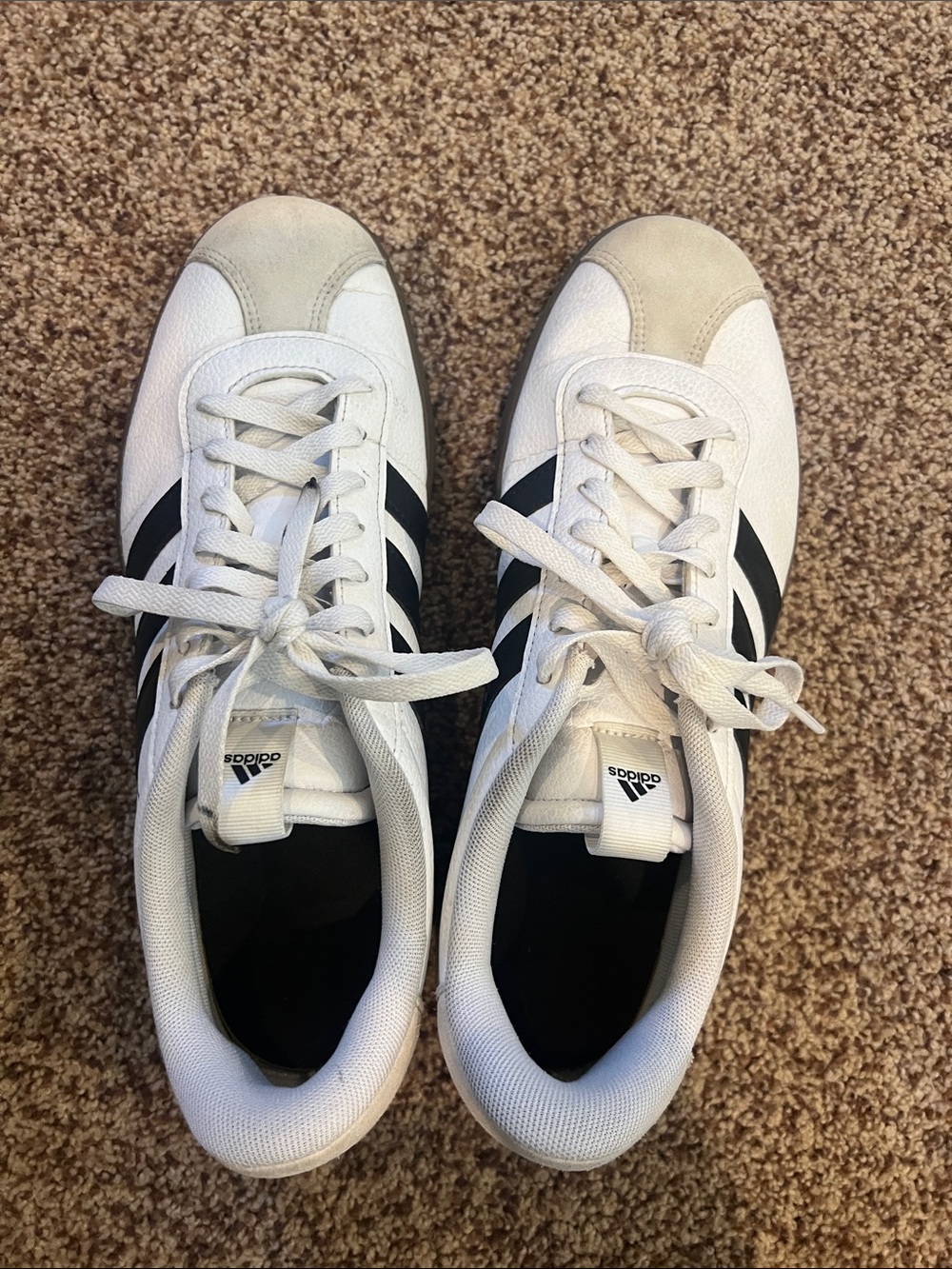 adidas Men’s White and Black Low-Top Sneakers